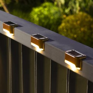 Solar LED fence lights
